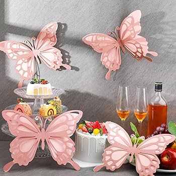 Geyee 12 Pcs 3D Large Butterfly Party Decoration 12 Inch 10